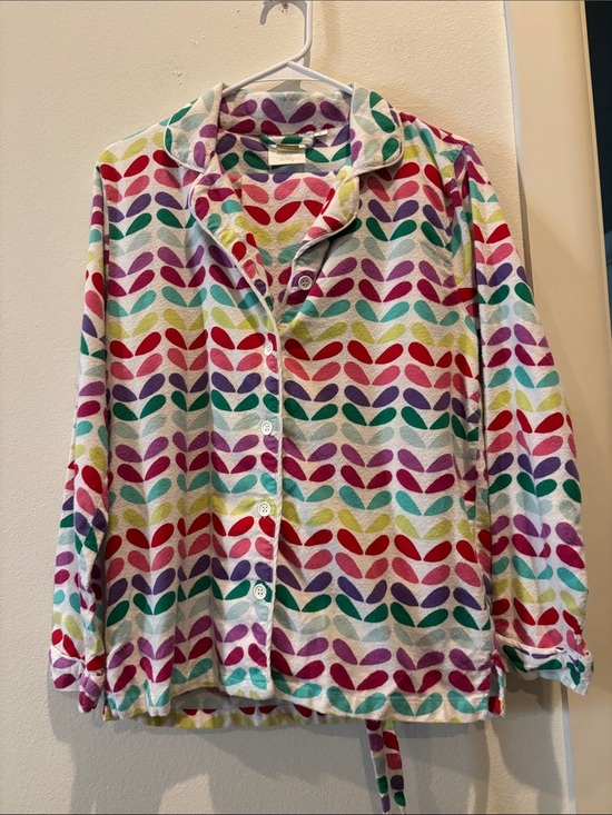 Pottery Barn Other - Pottery Barn Teen Colorful Patterned Button-Up Top & Pants Pajama Set Small